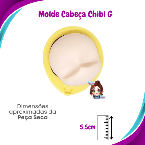 Molde de Silicone Chibi G - Cabeça - BCV