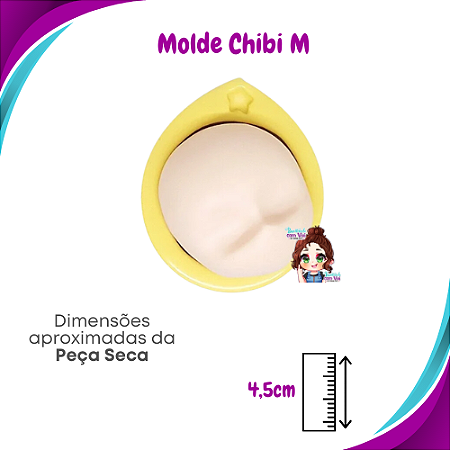 Molde de Silicone Chibi M - Cabeça - BCV