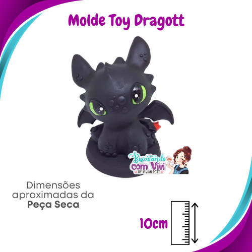 Molde de Silicone Toy Dragott - Dragão Baby versão Vivi Pott