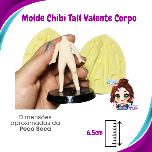 Molde de Silicone Chibi Tall Valente - Corpo - BCV