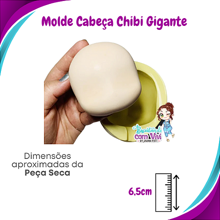 Molde de Silicone Chibi Gigante - Cabeça - BCV
