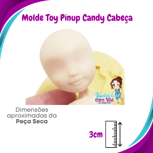 Molde de Silicone Toy Pinup Candy - Cabeça - BCV