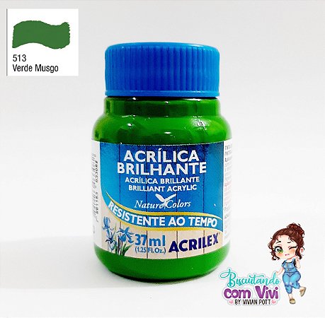 Tinta Acrílica Brilhante Acrilex - Verde Musgo
