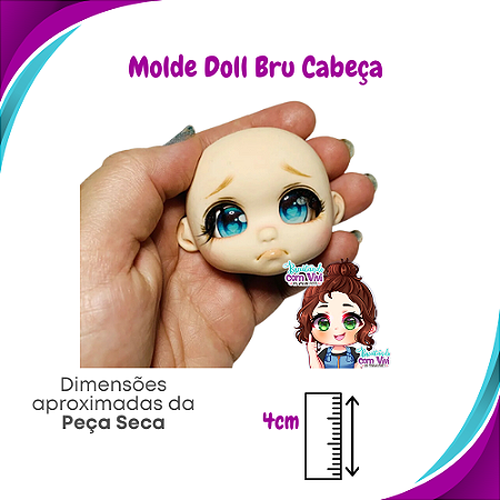 Molde de Silicone Doll Bru - Cabeça - BCV