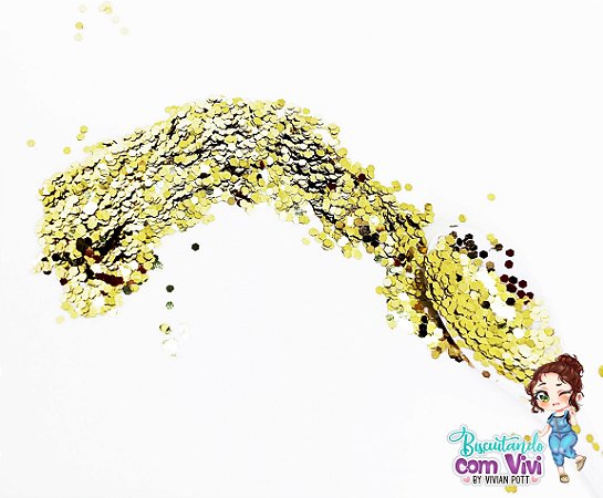 Glitter Flocado "Dourado" para Resina - BCV
