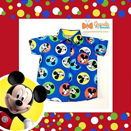 Camisa Infantil Temática Mickey Festa