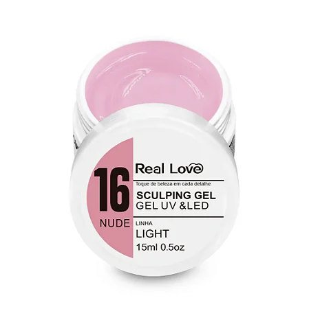 Gel Real Love Linha Light Pote 15 ml - Nude 16