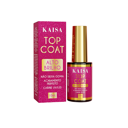 Top Coat Luxo 10ml – Kaisa Alto Brilho em Gel