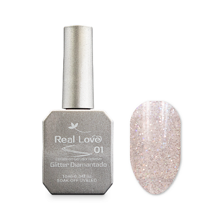 Esmalte em Gel Glitter Refletivo - Real Love 01