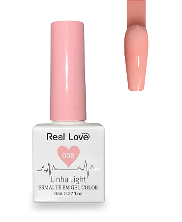 Esmalte Em Gel Real Love Linha Ligth 8ml - Cor: 08