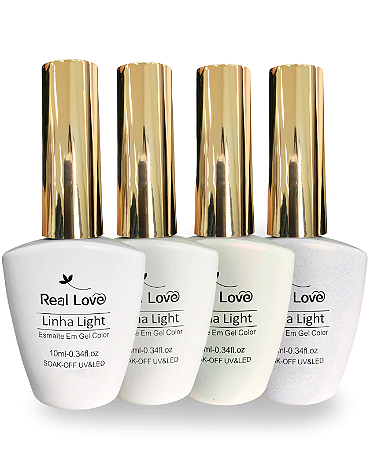 Coleção 4 Esmaltes em Gel Francesa Real Love
