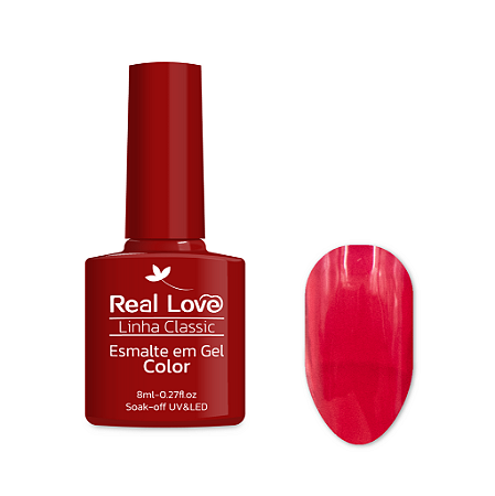 Esmalte em Gel Real Love Linha Classic - 43 Vermelho Transparente