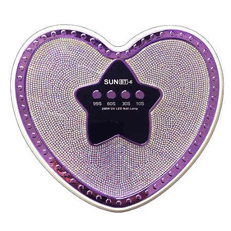 Cabine Led UV 288 w Sun BT- 6 Coração Roxa