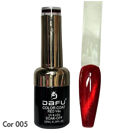 Esmalte em Gel Vermelho Rebu Transparente 05 Dafu 10 ml