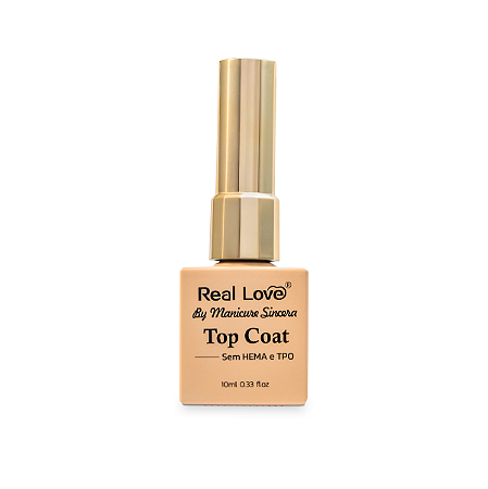 Top Coat Real Love 10 ml - Sem Hema e TPO