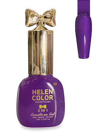Esmalte em Gel 3 em 1 Helen Color 10ml 30