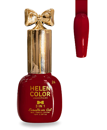 Esmalte em Gel 3 em 1 Helen Color 10ml 24