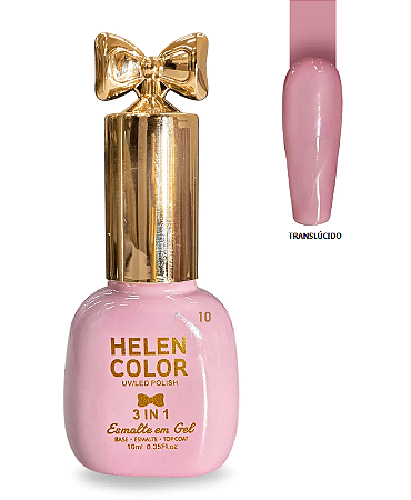 Esmalte em Gel 3 em 1 Helen Color 10ml 10