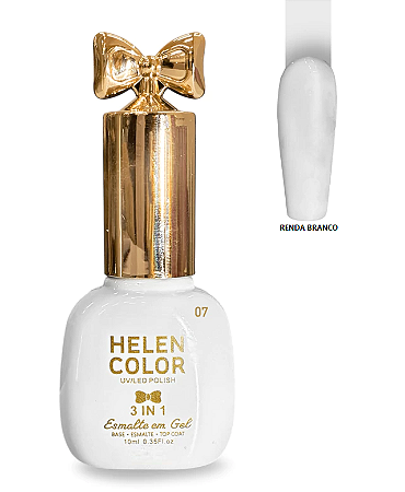 Esmalte em Gel 3 em 1 Helen Color 10ml - Renda 07