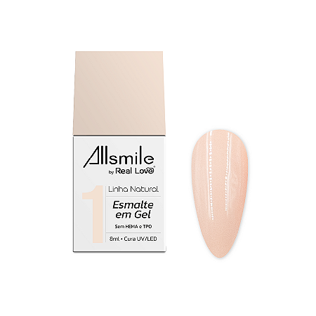 Esmalte Gel 10ml - Linha Natural - Allsmile by Real Love - 01