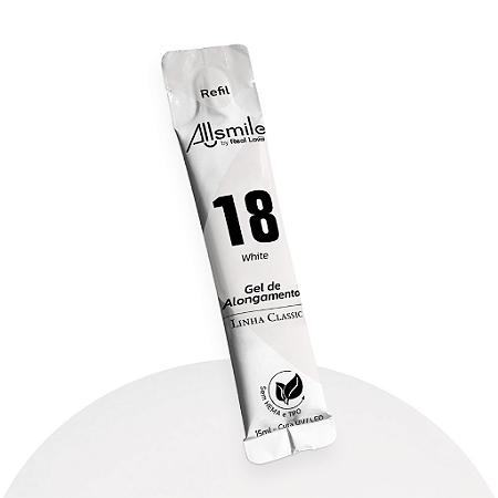Gel Real Love Sachê 15ml Linha Light Cor: 18 white