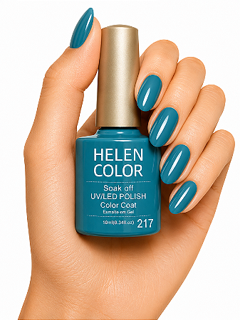 Esmalte em Gel Helen Color 10ml - Verde Caribe 217