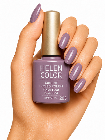 Esmalte em Gel Helen Color 10ml - Lilás Lavanda 203