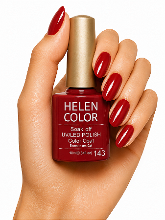 Esmalte em Gel Helen Color 10ml - Vermeho Cereja 143