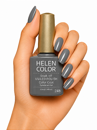 Esmalte em Gel Helen Color 10ml - Cinza Chumbo 248