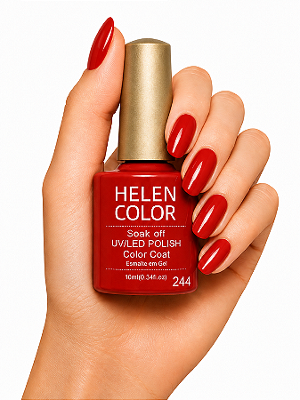 Esmalte em Gel Helen Color 10ml - Vermelhao Paixão 244
