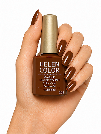 Esmalte em Gel Helen Color 10ml - Caramelo Toffe 208