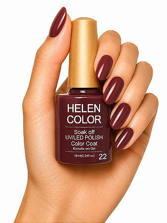 Esmalte em Gel Helen Color 10ml - Rubi Intenso 22