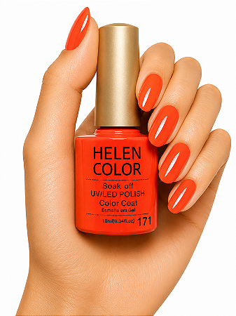 Esmalte em Gel Helen Color 10ml - Laranja Neon 171
