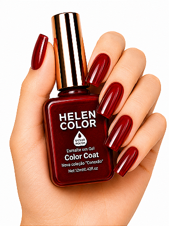 Esmalte Gel Helen Color Conexão Vermelho Translúcido - 123