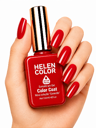 Esmalte Gel Helen Color Conexão Vermelho Clássico - 110
