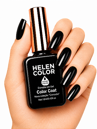 Esmalte Gel Helen Color Conexão Preto Intenso - 49