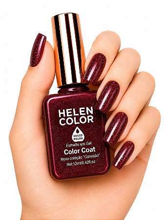 Esmalte Gel Helen Color Conexão Vermelho Refletivo - 44