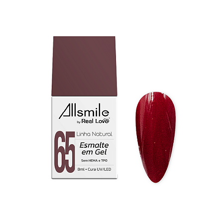 Esmalte Gel 10ml - Linha Natural - Allsmile by Real Love - 65