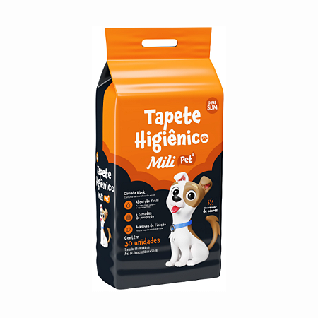 Tapete Higiênico Mili Pet Black 1X30