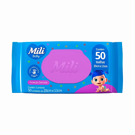 Toalha Lenço Umidecido Mili Baby 1X50