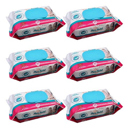 Lenço Umedecido Meu Bebê Ultra Pele Sensível - Kit 600 Uni