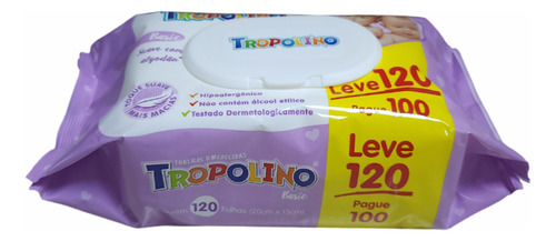 TOALHA UMEDECIDA TROPOLINO PG100 LV120 1X120FLS