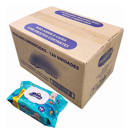 Lenço Toalhas Umedecidas Estrelinhas Wipescare Kit 1440u 12p