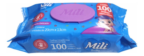 TOALHAS UMEDECIDAS MILI BABY 1X100