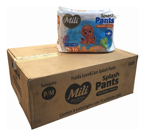 FRALDA LOVECARE PANTS SPLASH P/M 6X10