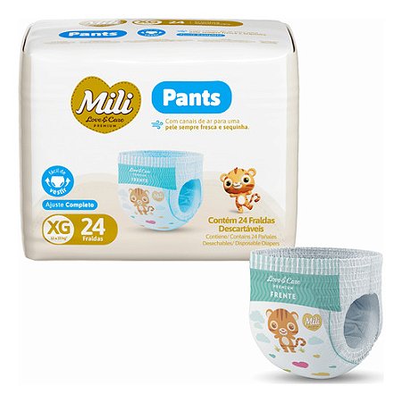 Fralda Descartável Pants Shortinho Calcinha 360o C/24 Tam Xg