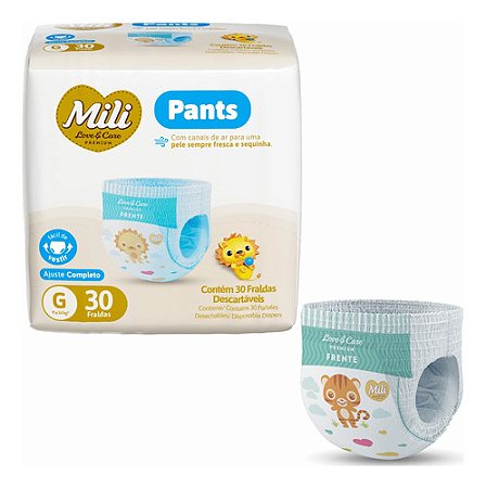 Fralda Descartável Premium Pants Shorts Calcinha Tam: G 30un