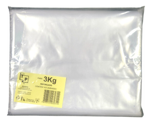 SACOS PLÁSTICOS CRISTAL ML 1 LINHA 25X40X0,10