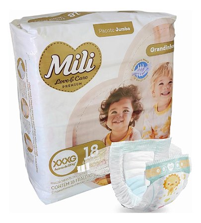 FRALDA LOVE E CARE JUMBO GRANDINHOS XXXG 1X18