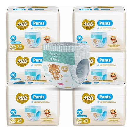 Fralda Descartável Pants Cintura Elástica 360o Xxg Kit-144un